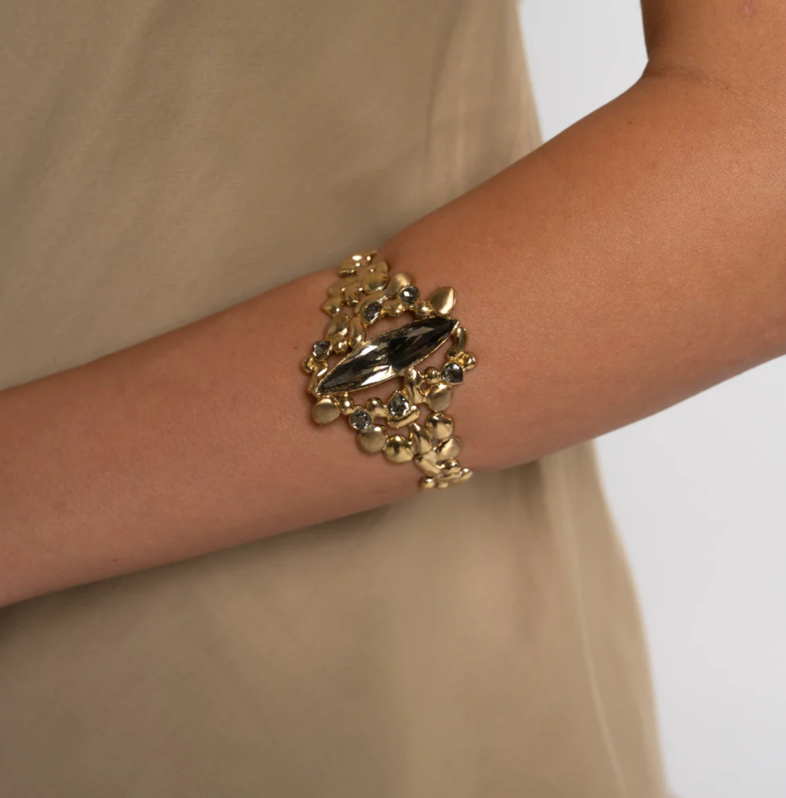 Lume Gold Brass Black Dimomd Crystal