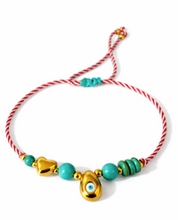 Heart Drop Evil Eye Marti Bracelet