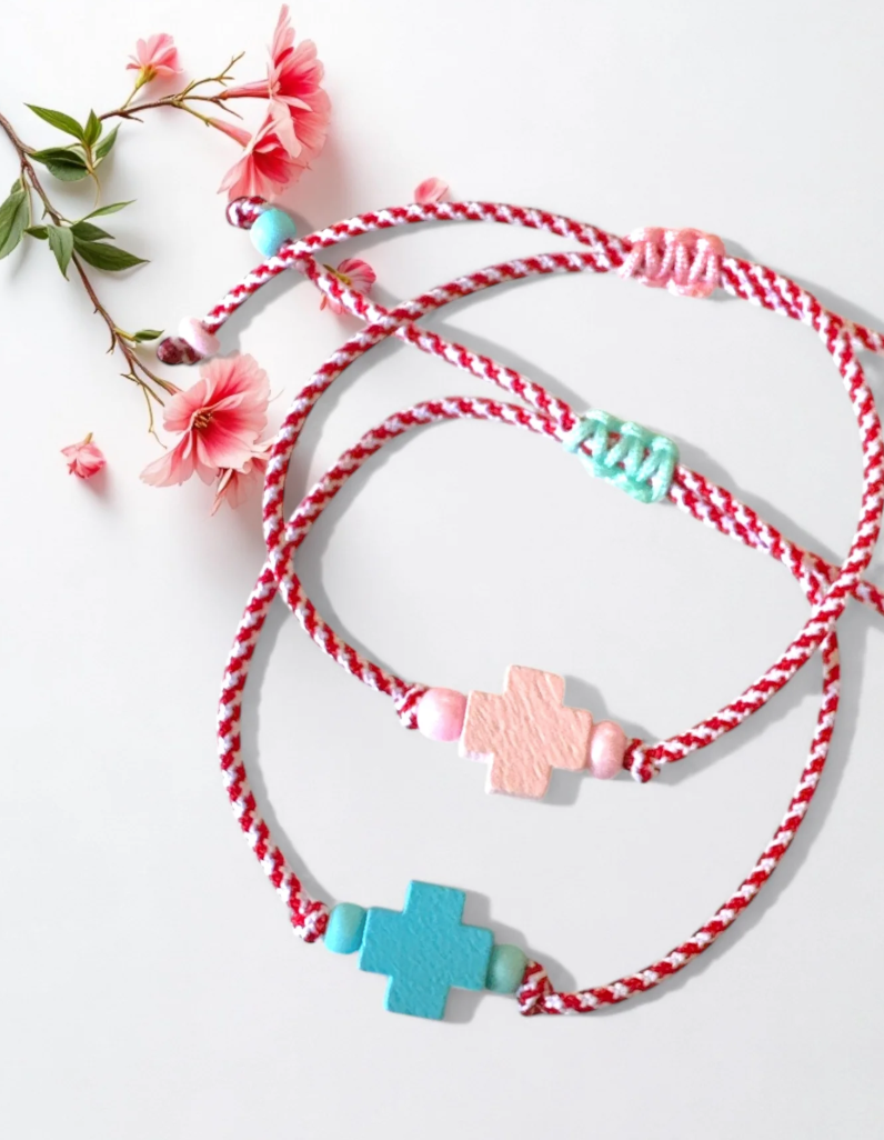 Little March Cross Bracelets