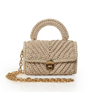 Sirena Beige Crochet Crossbody Bag