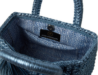 Ostria Metallic Raf Blue Crochet Tote Bag