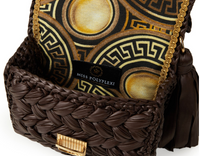 Seville Brown Crochet Crossbody Bag - SMALL
