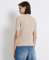 Short-sleeve knitted blouse