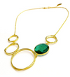 Round Green Crystal Statment Necklace