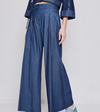 Cropped denim jacket with sequins & High-Waist Flared Pants Set