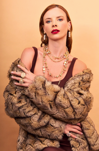 Liuce Long Necklace Rhodium Plated