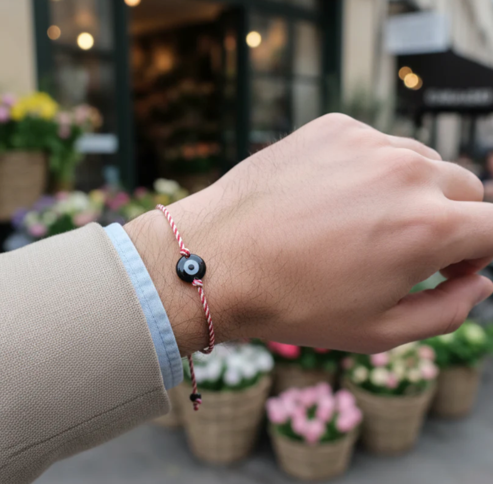 Unisex Marti Glass Evil Eye Bracelet