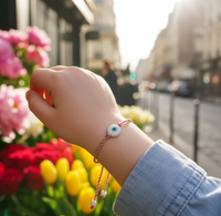 Unisex Marti Glass Evil Eye Bracelet