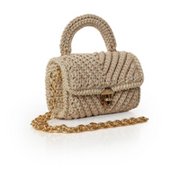 Sirena Beige Crochet Crossbody Bag