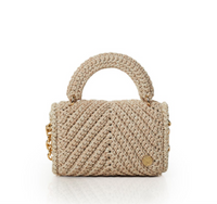 Sirena Beige Crochet Crossbody Bag