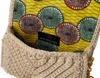 Sirena Beige Crochet Crossbody Bag