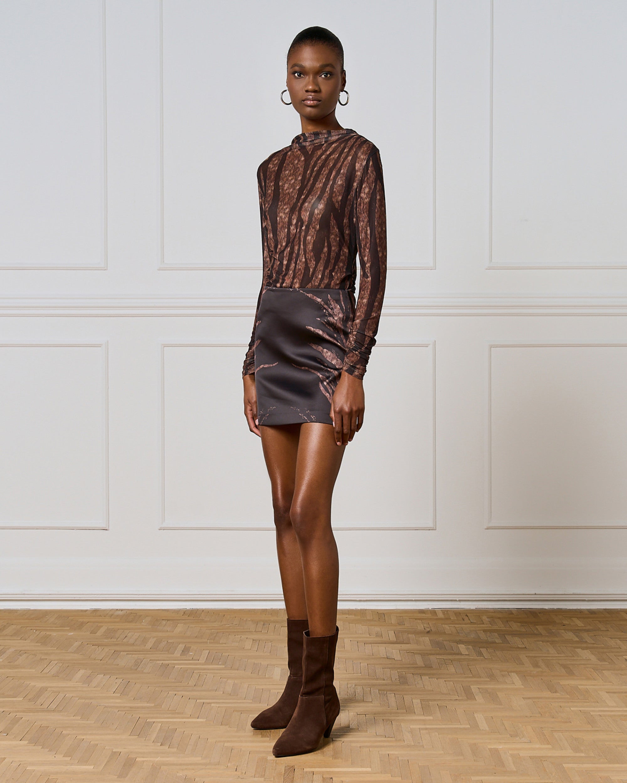 Semi Sheer Tule Blouse