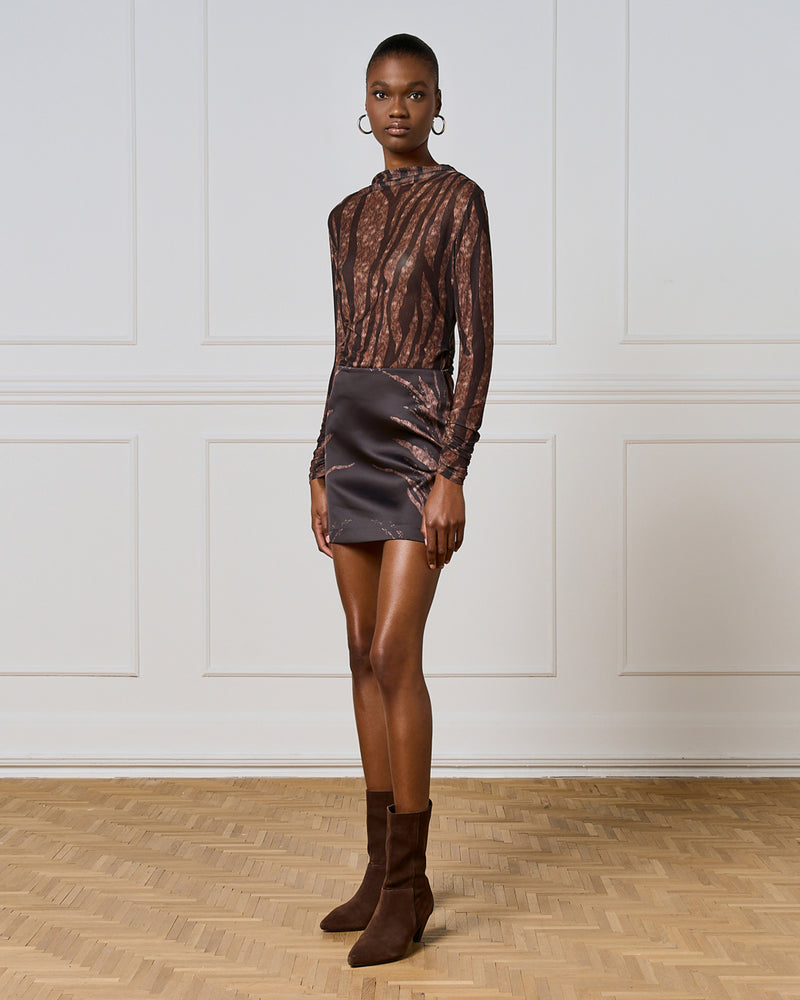 Semi Sheer Tule Blouse