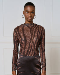 Semi Sheer Tule Blouse