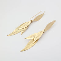 Velia Gold Dangly Earrings Handmade