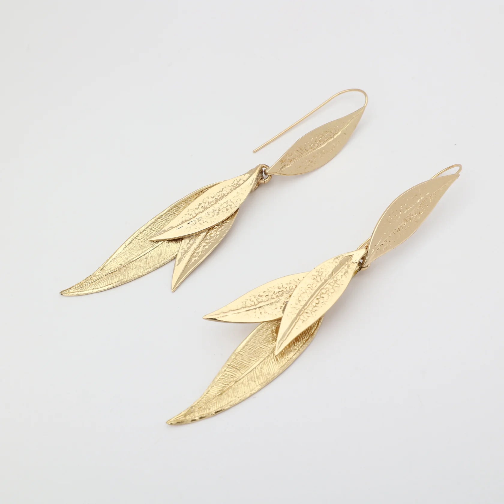 Velia Gold Dangly Earrings Handmade