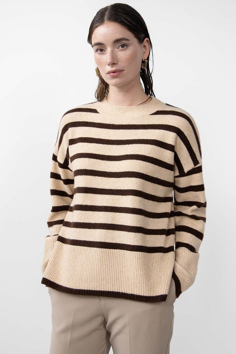 Melina Knitted Striped Pullover