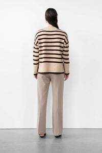 Melina Knitted Striped Pullover