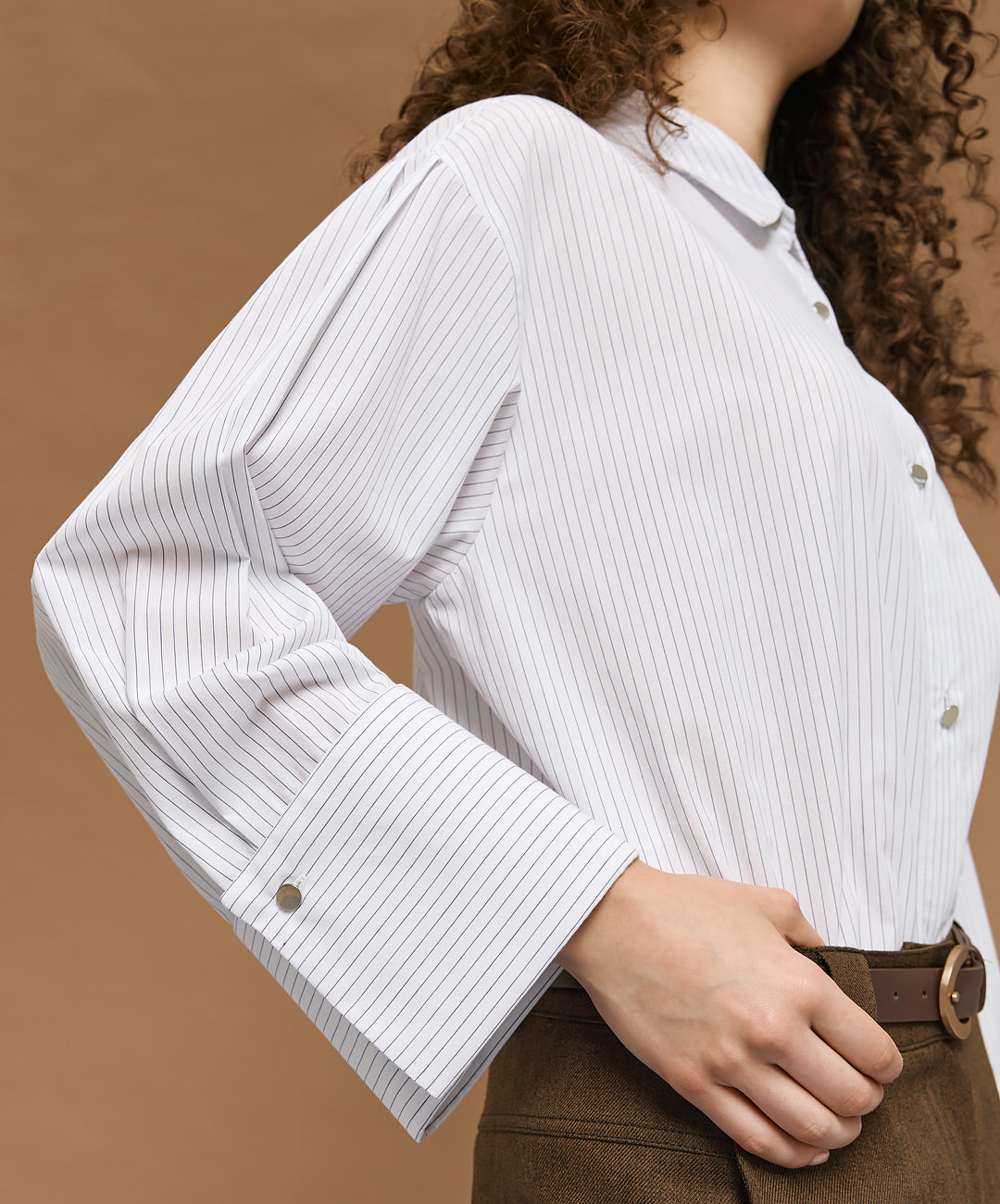 Long Striped Shirt Off White