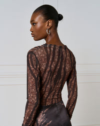 Semi Sheer Tule Blouse