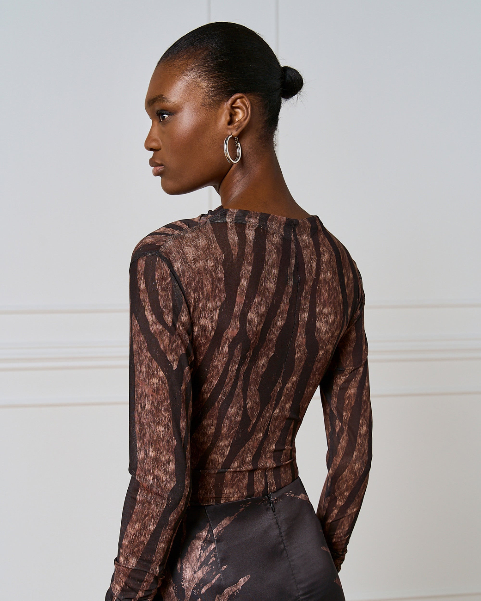 Semi Sheer Tule Blouse