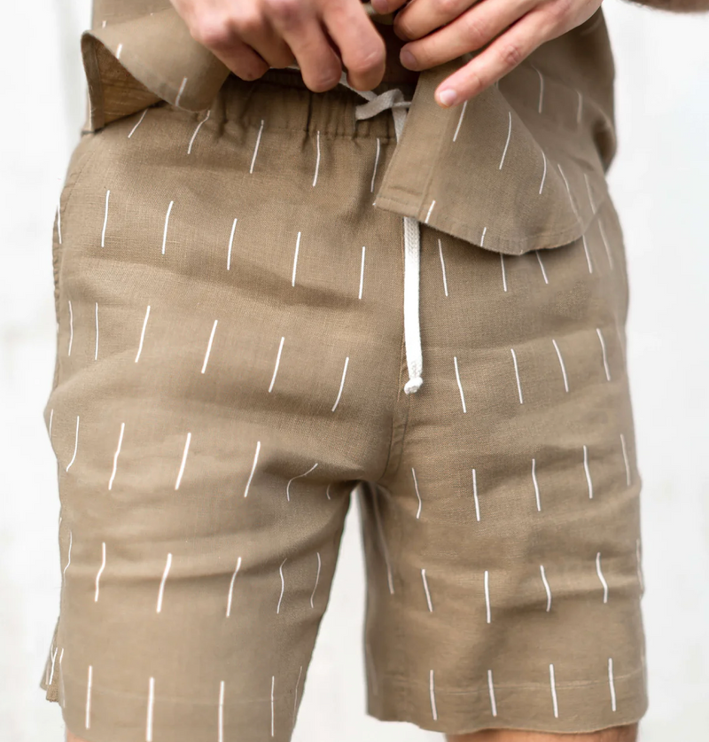 Men's Linen Shorts - Chai Rain