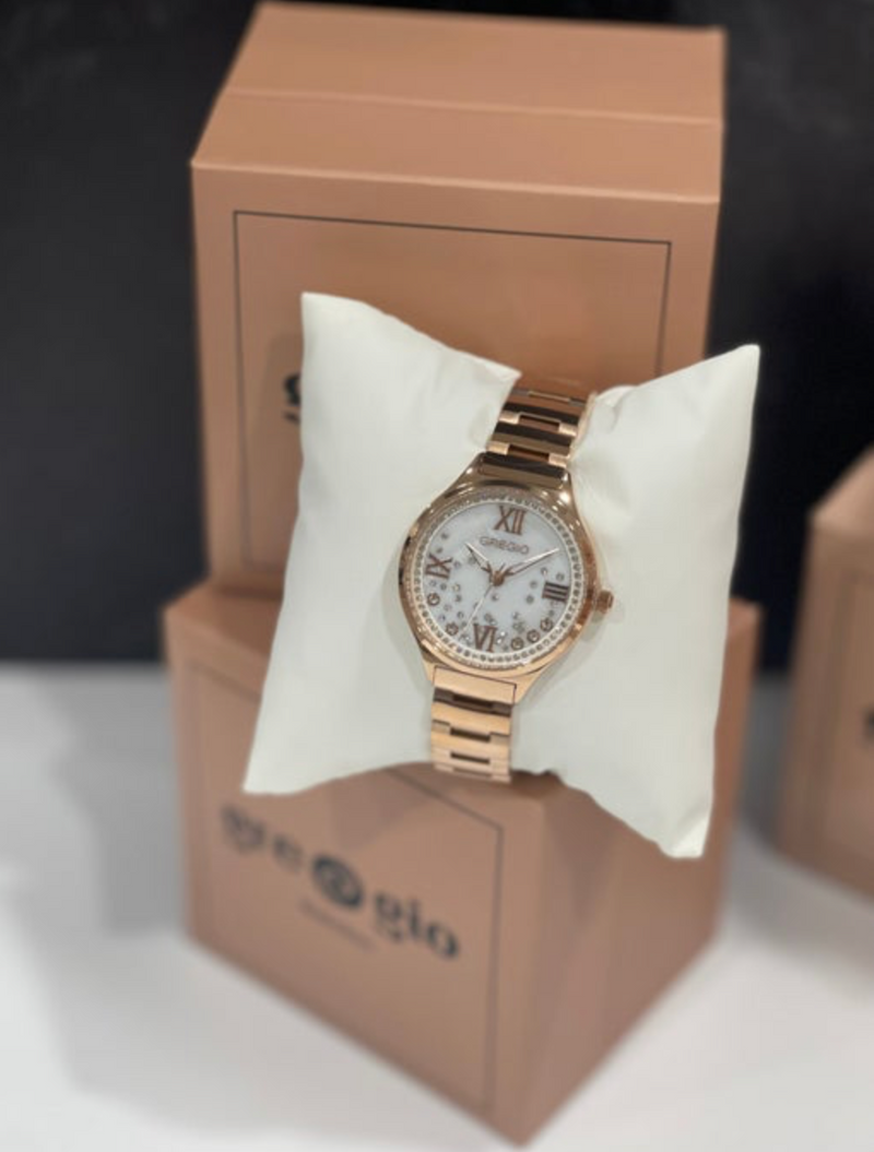 Anette Rose Gold Stainless Steel Bracelet Watch