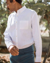 Men's Linen Playa Shirt - Snow