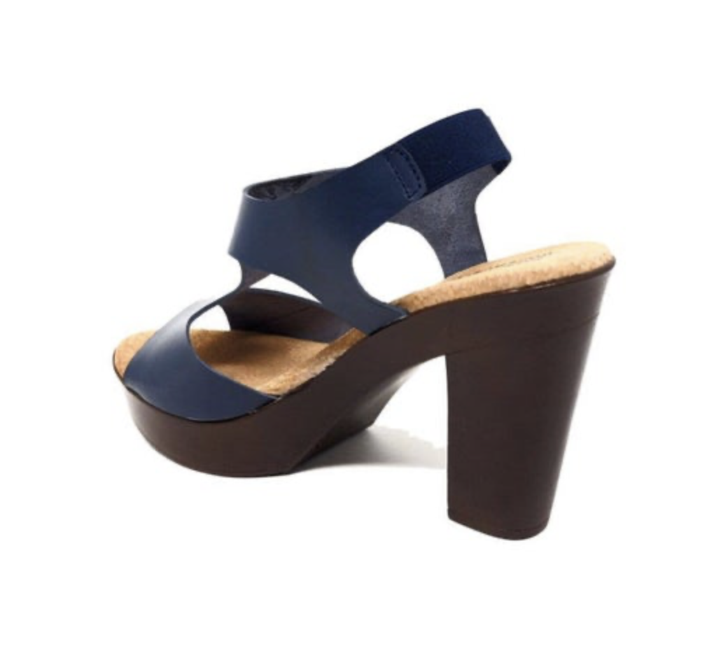 Tarragona High Heel Sandal - Blue Leather