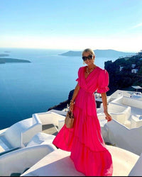 Syros Maxi Dress - Pink